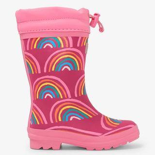 Hatley Rainy Rainbows Sherpa Lined Kids Rain Boots Size 9-1826048950889746432