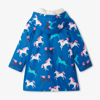 HATLEY Sherpa Lined Splash Rain Jacket | Prancing Horses Size 3-1826048951015575553