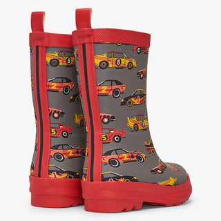 HATLEY Shiny Kids Rain Boots | Classic Race Cars size 6-1826048951384674304