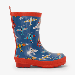 HATLEY Shiny Kids Rain Boots | Flying Aircrafts size 6-1826048951774744577