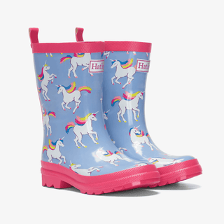 HATLEY Shiny Kids Rain Boots | Unicorn Sky Dance size 6-1826048953238556672