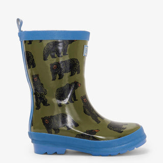 HATLEY Shiny Kids Rain Boots | Wild Bear size 6-1826048953486020608