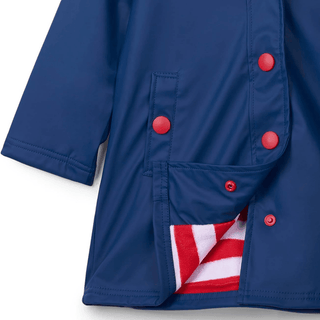 HATLEY Splash Rain Jacket | Navy & Red Size 4-1826048954454904834