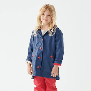 HATLEY Splash Rain Jacket | Navy & Red Size 4-1826048954454904835