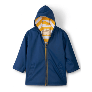 HATLEY Zip Up Splash Rain Jacket | Navy with Yellow Zip Size 2-1826048955348291584