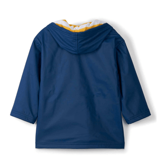 HATLEY Zip Up Splash Rain Jacket | Navy with Yellow Zip Size 8-1826048955465732096