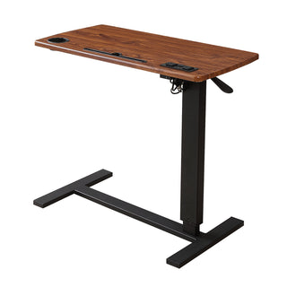 Levede Mobile Standing Desk Foldable Brown Fold-1831592596942753792