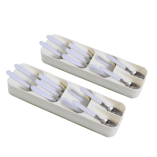 2x Cutlery Organiser Drying Tray Kitchen-1848848541259272192