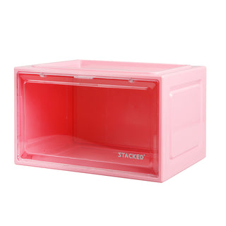 Stacked Sneaker Display Case Stackable Pink-1831593050296684544