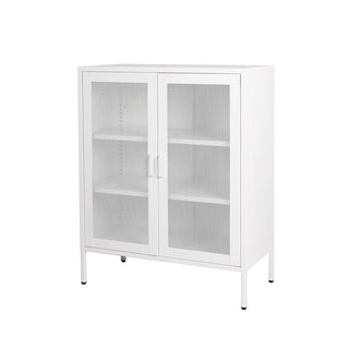 Levede Storage Cabinet Steel Kitchen White-1831592582124277760