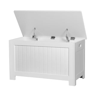 Levede Kids Toy Box Storage Chest Cabinet White-1831592691268456448