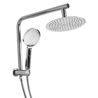 High Pressure Shower Head Set Rain Round Silver-1848848591469285376