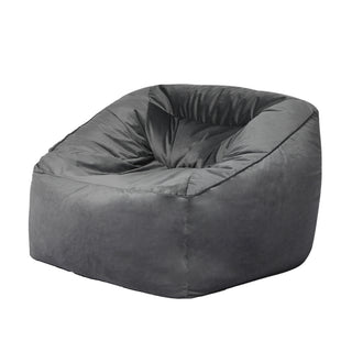 Marlow Bean Bag Chair Cover Soft Velvet Dark grey-1831592770192674816