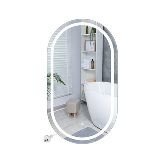 EMITTO LED Wall Mirror Oval Anti-fog 60x100cm-1831592539820527616