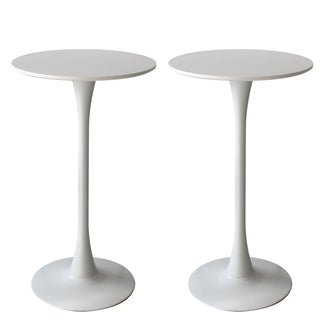 Levede 2x Round Bar Table Pub Tables White-1831592537626906624