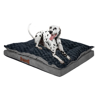 Dog Calming Bed Warm Soft Plush Comfy L Grey Large-1843791335098814464