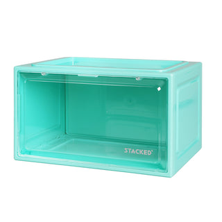 Stacked Sneaker Display Case Stackable Cyan-1831593050162466816