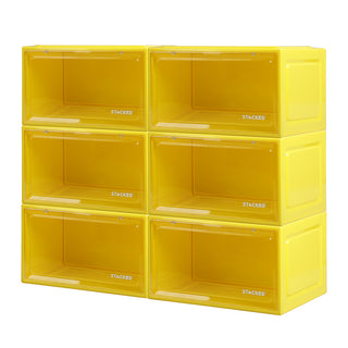 Stacked Sneaker Display Case 6x Clear Yellow-1848848492819255296