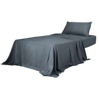 Dreamz 3pcs Sinigle Size 100% Bamboo Bed Sheet Set in Charcoal Colour Single-1848848587560194048