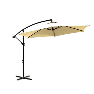 Mountview 3M Outdoor Umbrella Cantilever Beige Without Base-1831592614680465408