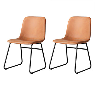 Levede 2x Dining Chairs Kitchen Table Brown-1831592582803755008