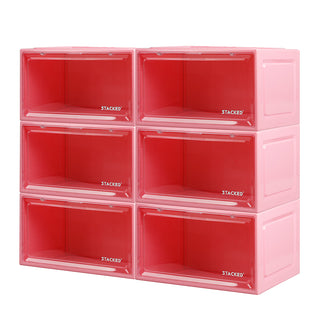 Stacked Sneaker Display Case 6x Shoe Pink-1848848492668260352