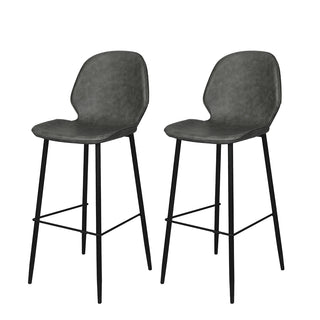 Levede 2x Bar Stool Barstools Counter Grey-1831592583940411392