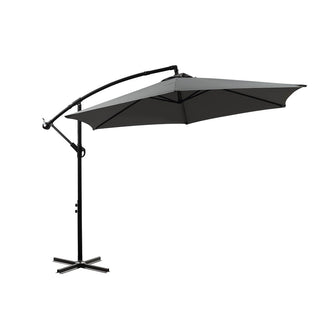 Mountview 3M Outdoor Umbrella Cantilever Grey Without Base-1831592614818877440