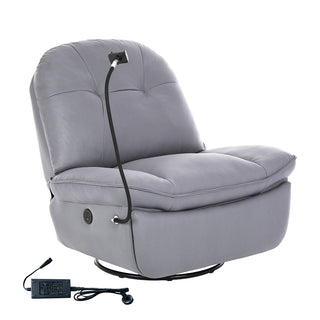 Levede Electric Chair Recliner Swivel Grey-1843791325380612096