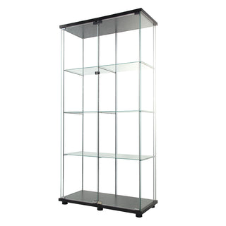 164cm Glass Display Cabinet 2 Doors-1843791294950936576