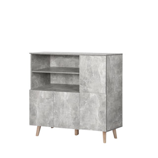 Levede Buffet Sideboard Storage Cabinet Grey-1831592559831552000