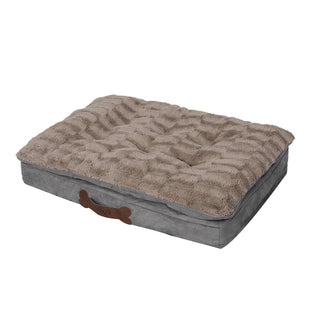 Dog Calming Bed Warm Soft Plush Comfy XL Khaki X-Large-1843791335375638528