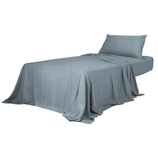 Dreamz 3pcs Sinigle Size 100% Bamboo Bed Sheet Set in Grey Colour Single-1848848587702800384