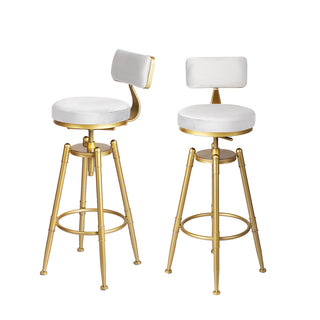 Levede 1x Bar Stools Kitchen Stool Chair White-1848848590903054336