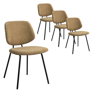 Levede 4x Dining Chairs Padded Seat Khaki-1848848560884420608