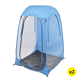 2x Mountview Pop Up Tent Camping Weather Blue-1829372167599558656