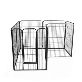 PaWz 8 Panel Pet Dog Playpen Puppy Exercise Black 2.5kg Mackerel & Lamb-1843791413666516993