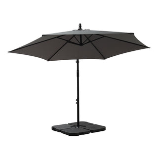 Mountview 3M Outdoor Umbrella Cantilever Grey With Base-1843791319630221313