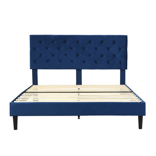 Levede Bed Frame Double Size Mattress Blue-1831592526939820033