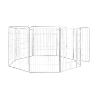 PaWz 8 Panel 32'' Pet Dog Playpen Puppy White 2.5kg Mackerel & Lamb-1831593110648524802