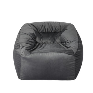 Marlow Bean Bag Chair Cover Soft Velvet Dark grey-1831592770192674817