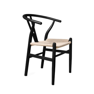 Levede 2x Dining Chairs Wooden Hans Black-1848848557474451457