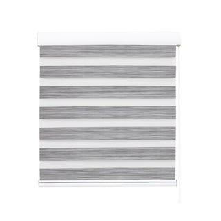 Marlow Blackout Zebra Roller Blind Curtains 180x210 Grey-1831592644002844673