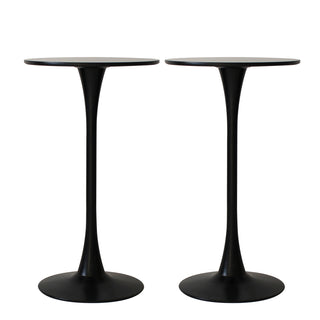 Levede 2x Round Bar Table Pub Tables Black-1831592537471717377