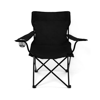 Levede Camping Chairs Folding Arm Foldable Black-1831593026611449857