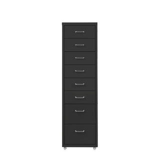 Levede 8 Drawer Office Cabinet Drawers Black-1831592591074922497