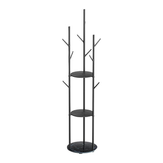 Levede Coat Rack Clothes Stand 8 Hook Organizer Black-1848848564562825217