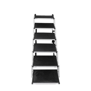 PaWz 6 Steps Dog Ramp Adjustable Height Black-1843791342795362305