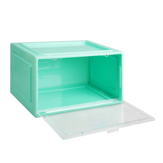 Stacked Sneaker Display Case Stackable Cyan-1831593050162466817