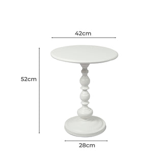 Levede Side Table Bedside Table Vintage White-1831592727855370242